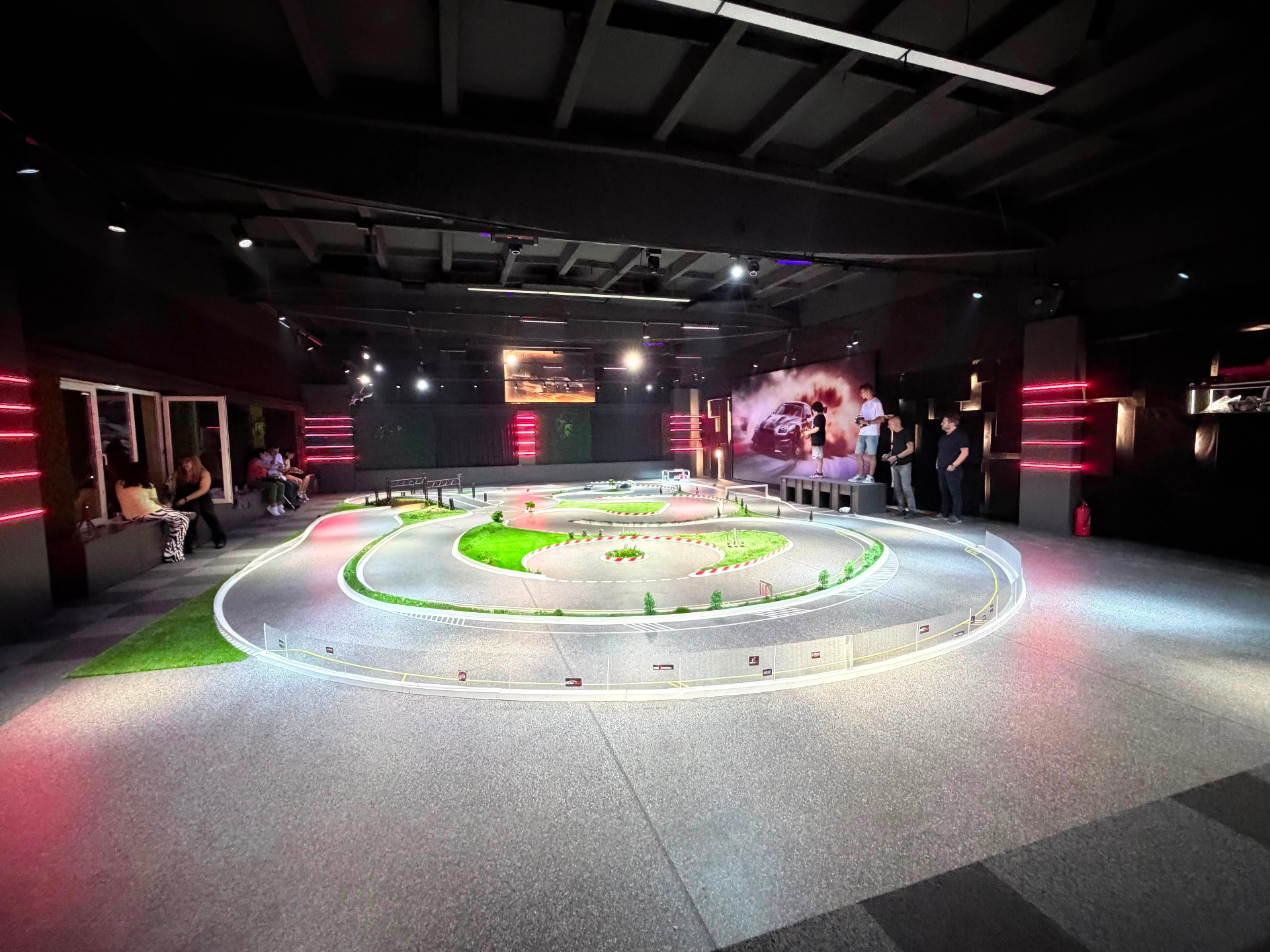 DMG Drift RC track — aerial view of the indoor circuit